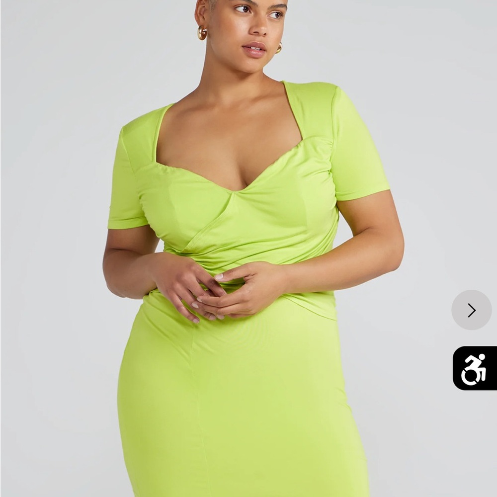 Vibrant Lime Green Dress